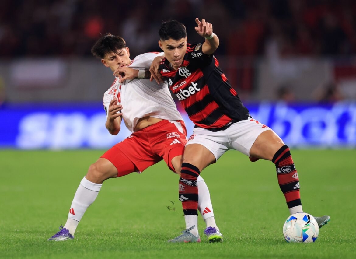 Flamengo conclui quase o dobro de finalizações em comparação ao Inter: descubra como isso pode impactar no Beira-Rio.