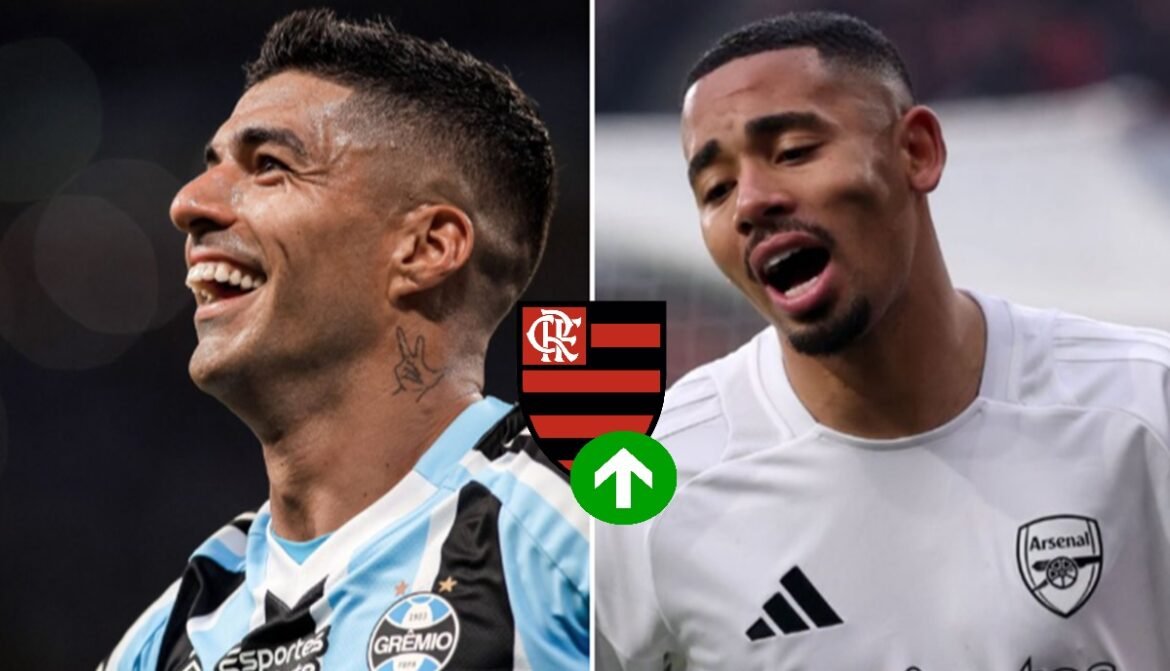 De Gabriel Jesus a Luis Suárez: Spindel divulga nomes de atacantes sugeridos ao Flamengo para 2025.