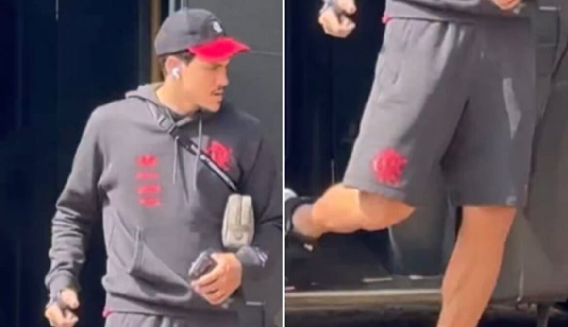 Imagens de Pedro antes do treino do Flamengo empolgam os torcedores.