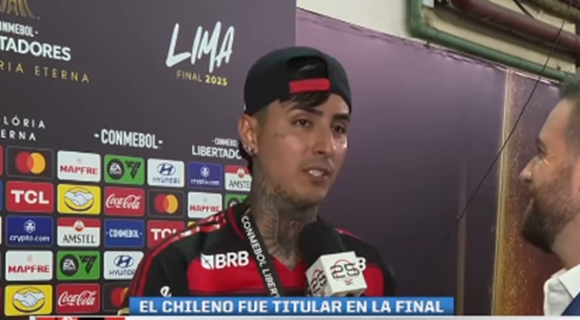 Pulgar menciona futuro no Flamengo em entrevista à TV chilena e os desafios enfrentados no Brasil.