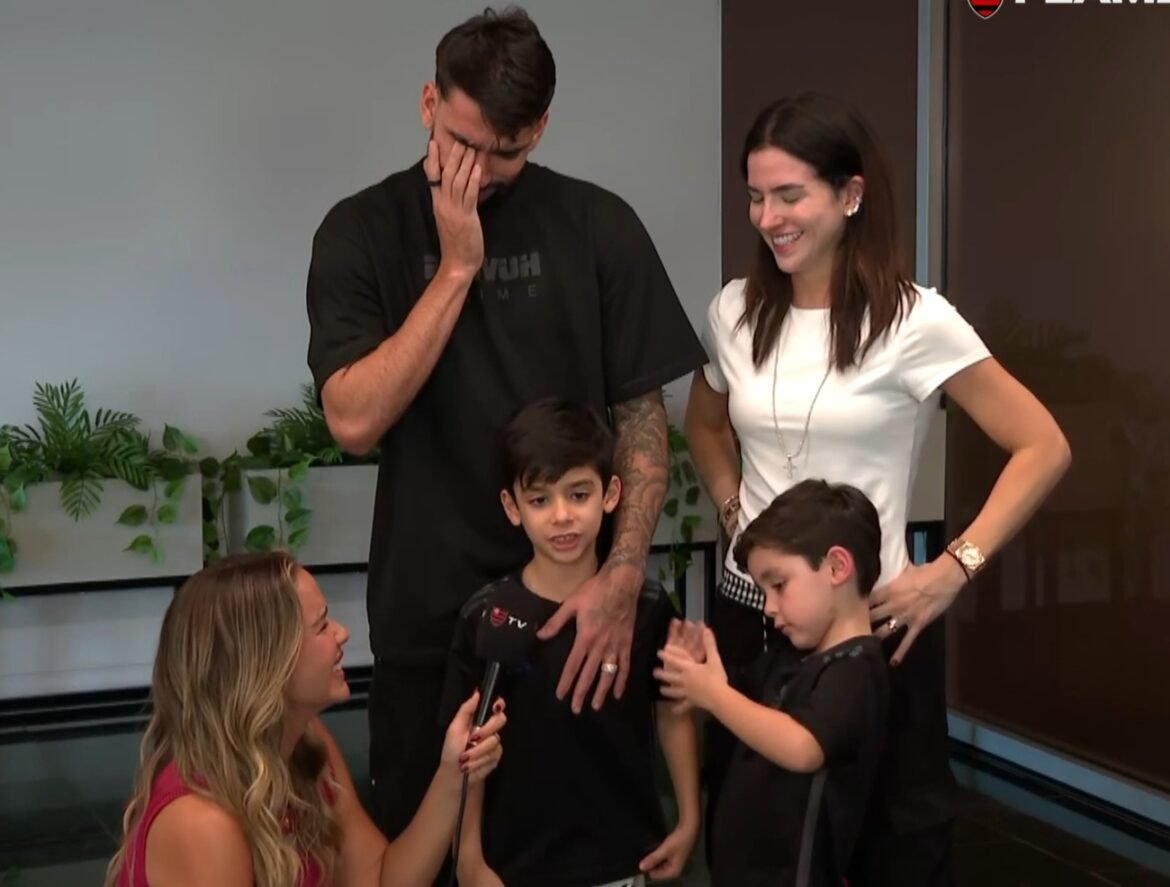 Filho de Lucas Paquetá encanta e comove a família no aeroporto.