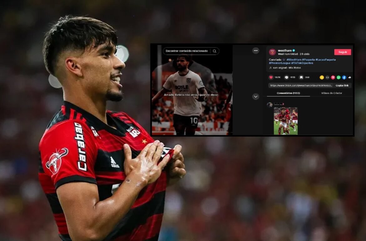 Oi, Flamengo! West Ham compartilha vídeo de despedida de Paquetá