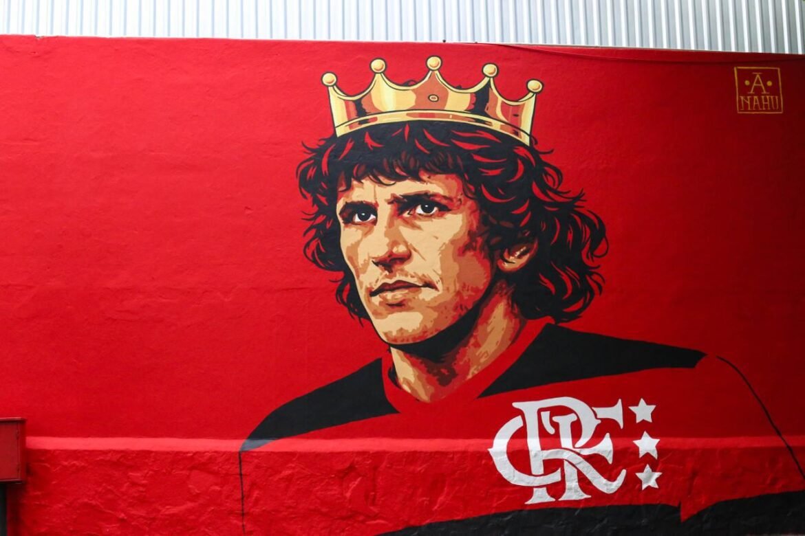 Flamengo dá início à edição de 2026 do 'Muros da Gávea' em homenagem a Zico.